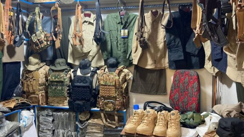 army boot and jackets