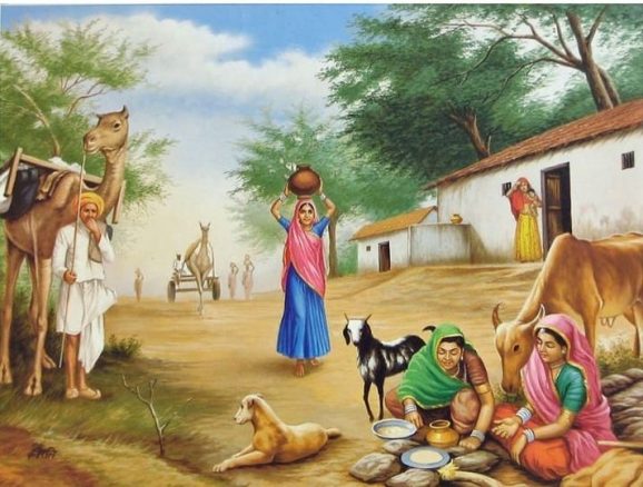 women in village