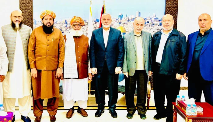 مولانا فضل الرحمان کی حماس کے رہنماؤں سے ملاقات، مسئلہ فلسطین پر تفصیلی تبادلہ خیال