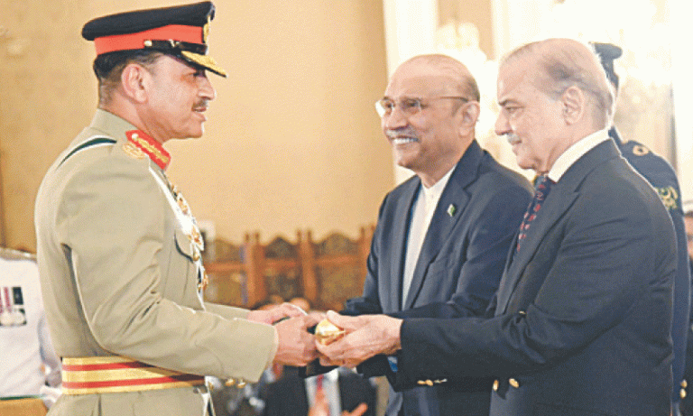 asim munir with shahbaz and zardari