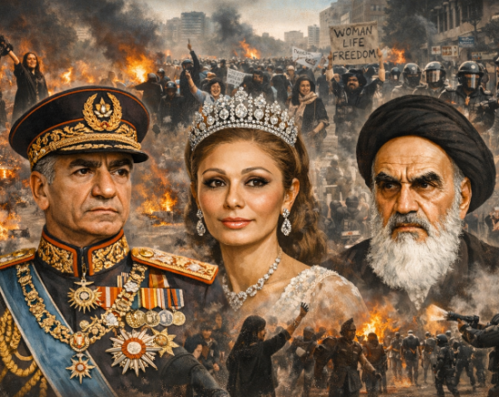 iran raza shah khomeni and roits